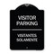 Signmission Bilingual Reserved Parking Visitor Parking Visitantes Solamente Alum Sign, 24" x 18", BS-1824-24300 A-DES-BS-1824-24300 - alternate 1